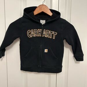 Carhartt Black Zip-Up Hoodie Sweatshirt‎